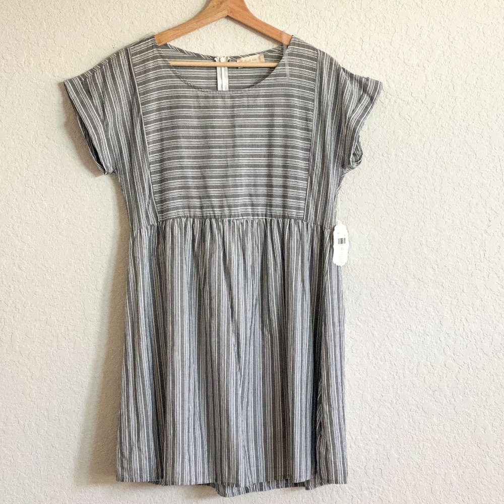 Altar'd State Grey Striped Mini Dress (W/ TAGS)